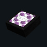 Joyero Boda de árbol de hojas de corazón púrpura forestal<br><div class="desc">Selva Morado Corazón Boda de Leaf Box 5 Aniversario Regalo Presente. La madera ha sido el regalo elegido para el quinto aniversario durante más de 150 años.</div>