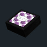 Joyero Boda de árbol de hojas de corazón púrpura forestal<br><div class="desc">Selva Morado Corazón Boda de Leaf Box 5 Aniversario Regalo Presente. La madera ha sido el regalo elegido para el quinto aniversario durante más de 150 años.</div>