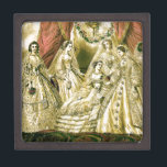 Joyero Boda de la vieja novia<br><div class="desc">Esta hermosa imagen antigua fue creada en 1861,  mostrando a una novia rodeada por su fiesta nupcial. ¡Una bella adición para cualquier novia!</div>