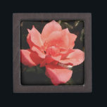 Joyero Bonito Rosa Rosa Rosa floral<br><div class="desc">Rosa Rosa Rosa Rosa Rosa Rosa Rosa de Peach. Hermosa foto de una rosa rosa rosa color pavo de la artista Sandra Marie Closs. Añade tu propio texto, nombre o monograma para crear el producto perfecto para cualquier ocasión. Boda, fiesta de la fiesta nupcial, simpatía, cumpleaños, ducha de bebé, cualquier...</div>