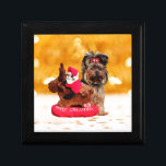 Joyero Cute Yorkshire Terrier Merry Christmas<br><div class="desc">Cute Yorkshire Terrier Merry Christmas</div>