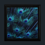Joyero Elegante Royal Blue Peacock Keepsake Giftbox<br><div class="desc">Elegante caja de regalo de plumas de pavo real azul marino. Esta hermosa caja de regalo de pavo real azul es realmente impresionante.</div>