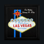 Joyero Fecha de Boda de Rótulo de Las Vegas<br><div class="desc">La bienvenida al fabuloso cartel de Las Vegas es un icono famoso,  y ahora también es una atractiva caja de regalo.  Personalizar para su ocasión especial</div>