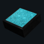 Joyero Flores retro Grabado en relieve de cuero turquesa<br><div class="desc">El cuero de zorro natural azul turquesa se ve flor grabado en relieve. No es real o imitación de cuero,  sino la imagen. El aspecto Grabado en relieve es el efecto fototienda. El diseño está disponible en otros productos y puede solicitarse en cualquier producto que Zazzle ofrezca.</div>