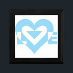 Joyero Gráfica de amor de Guay, azul<br><div class="desc">Un diseño de logo gráfico,  hecho por personalizado. AMOR de azul.</div>