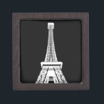 Joyero Imagen en blanco negro de la Torre Eiffel<br><div class="desc">Imagen de arte en blanco y negro de la Torre Eiffel de París</div>