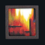 Joyero Pintura abstracta de Hizli<br><div class="desc">Resumen Pintura en rojo,  amarillo y negro de Serdar Hizli</div>