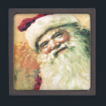 Joyero Santa Claus Vintage Christmas<br><div class="desc">Vacaciones navideñas de Papá Noel,  de Inge Lewis. Encontrará más elementos coincidentes en la tienda ingeinc.com.</div>