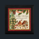 Joyero Vintage Ice Ski Lodge Christmas Tree Box<br><div class="desc">COLOR PALETTE: Navidades clásicos rojo, verde y dorado marcan el tono de esta colección. RECOPILACIÓN DE DISEÑO: Vieja pista de patinaje sobre hielo al aire libre de Navidad. ¡Compra esto como regalo para tu propia familia o como regalo de Navidad para amigos, familiares o compañeros de trabajo! O como un...</div>