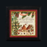 Joyero Vintage Ice Ski Lodge Christmas Tree Box<br><div class="desc">COLOR PALETTE: Navidades clásicos rojo, verde y dorado marcan el tono de esta colección. RECOPILACIÓN DE DISEÑO: Vieja pista de patinaje sobre hielo al aire libre de Navidad. ¡Compra esto como regalo para tu propia familia o como regalo de Navidad para amigos, familiares o compañeros de trabajo! O como un...</div>