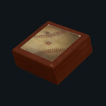 Joyero Vintage que mira béisbol con el monograma de<br><div class="desc">Un gran viejo tiempo-y envejeció béisbol con el sitio para un nombre o un monograma del personalizado</div>