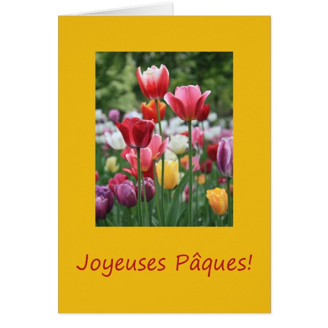 Joyeuses Pâques Francés Feliz Pascua (Frente)