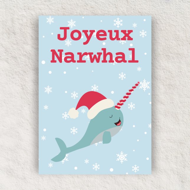 Joyeux Narwhal juego de palabras Feliz Navidad (Subido por el creador)