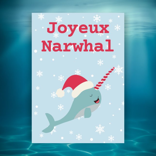 Joyeux Narwhal juego de palabras Feliz Navidad (Subido por el creador)