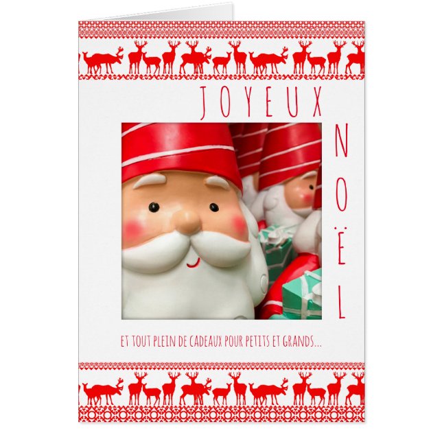 Joyeux Noël Deco Père Noel Carte avec (Frente)