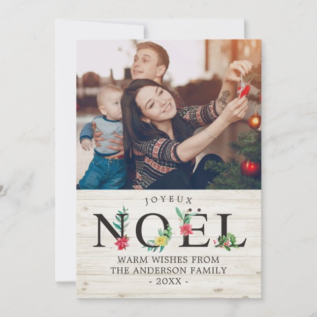 Joyeux Noel Feliz Navidad Feliz Año Nuevo Foto (Anverso)