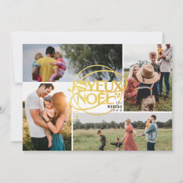 Joyeux Noel Navidad Francesa Cuatro Fotos Collage