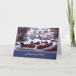 Joyeux Noël. Tarjeta de navidades en francés