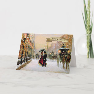 Joyeux Noël. Tarjeta de navidades en francés