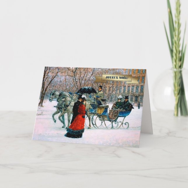 Joyeux Noël. Tarjetas de navidad en francés (Anverso)
