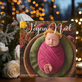 Joyeux Noël White Script Navidades Magnet