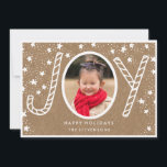 Joyful Candy Cane | Tarjeta de vacaciones Rustic K<br><div class="desc">Joyful Candy Cane | Tarjeta de vacaciones Rustic Kraft</div>