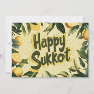 🌿 🍋 Joyful Harvest: Una tarjeta de bendición de