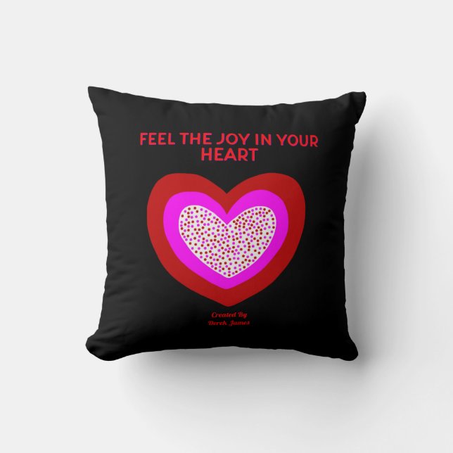 Joyful Heart Square Cojín decorativo (Anverso)