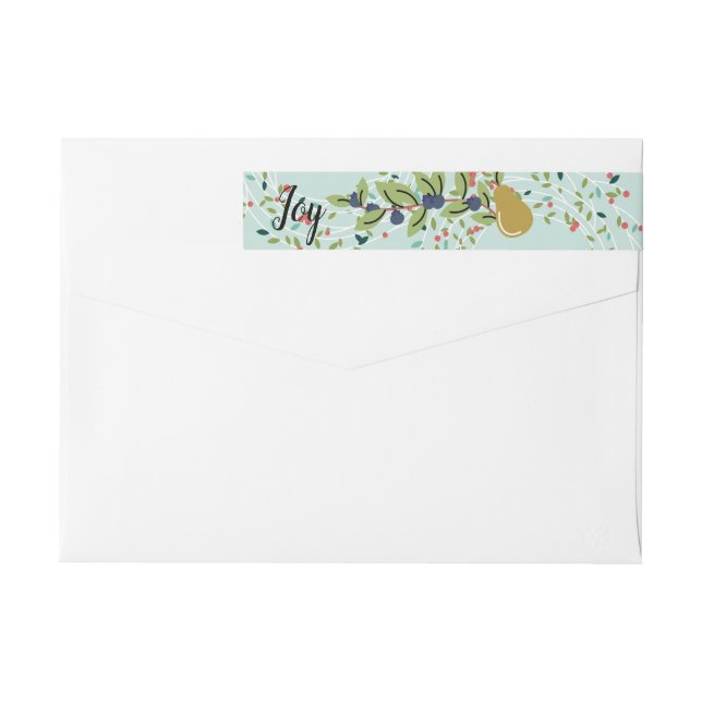 Joyful Joy Holiday Wrap Around Label (Reverso)