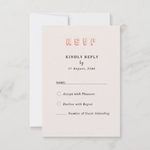 Joyful Retro Summer Floral Boda rosa Tarjeta RSVP