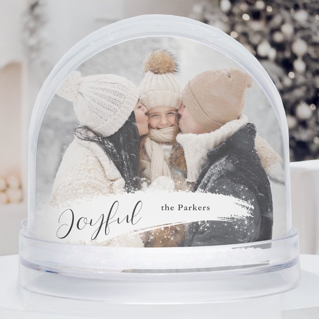Joyful Script with Snowy Brushstroke Snow Globe (Subido por el creador)