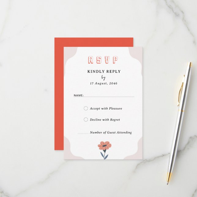 Joyful Spring Floral Wedding Invitación a tarjetas (Anverso/Reverso In Situ)