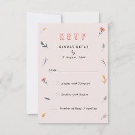 Joyful Spring Floral Wedding Invitación Tarjetas R