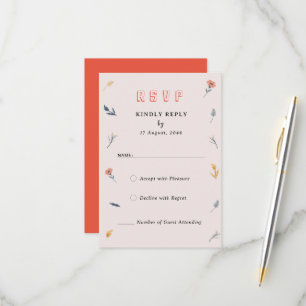 Joyful Spring Floral Wedding Invitación Tarjetas R