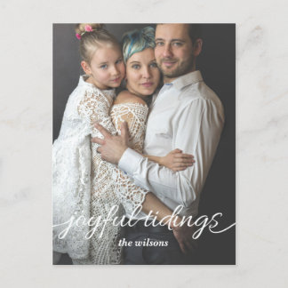 Joyful Tidings Script Personalizado Foto Tarjeta d