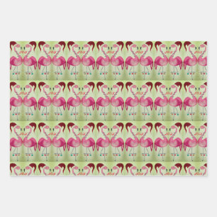 Joyous Flamingo Envoltura Hoja de papel conjunto d