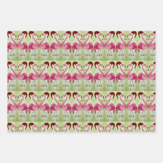 Joyous Flamingo Envoltura Hoja de papel conjunto d