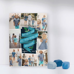 Joyous Tidings Tarjeta de Collage de fotos Hanuk