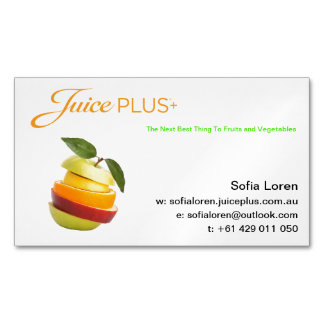 JP+ Logotipo anaranjado cortado imán de la fruta