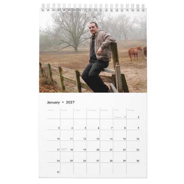 JR calendario de Donald Norris de la granja (Jan 2027)
