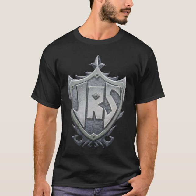 JRS: Camiseta básica, negra (Anverso)