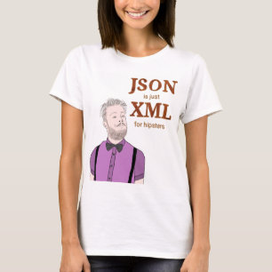 JSON es apenas XML para la camiseta de los