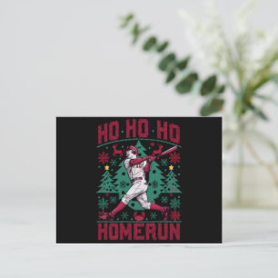 Ju Ho Homerun Navidad de béisbol feo suéter
