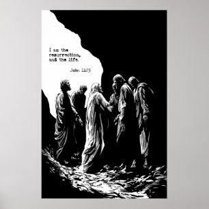 Juan 11 25 Arte de Resurrección Impreso Soy la