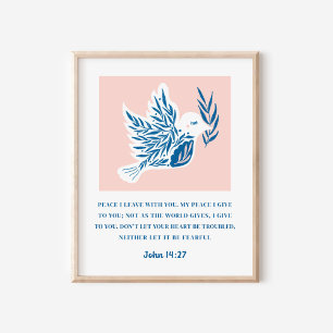 Juan 14:27 Versículo Bíblico Arte Cristiano