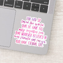 Juan 3:16 Biblia contra Pegatina de vinilo