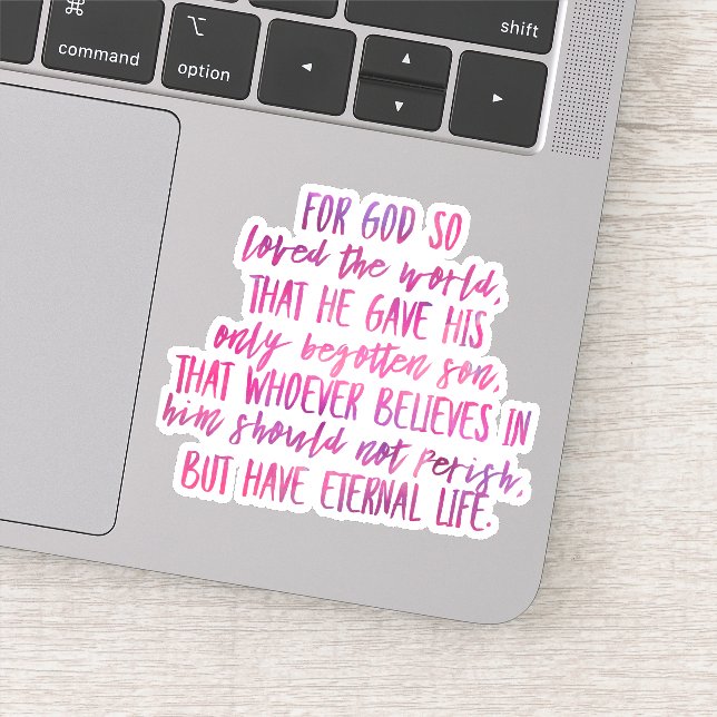 Juan 3:16 Biblia contra Pegatina de vinilo (Detalle)