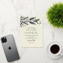 Juan 3:16 Elegantes Navidades cristianos pinos mod