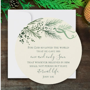 Juan 3:16 Navidad cristiana moderna personalizada