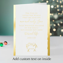 Juan 3:16 Personalizado Tarjeta de Navidad Elegant